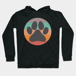 Dog Paw Print on Stripes Hoodie